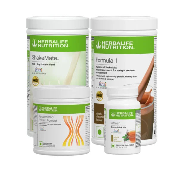 Herbalife Formula 1 Chocolate Nutritional Shake, Shakemate, 200g Protein Powder, and Afresh Wellness Pack