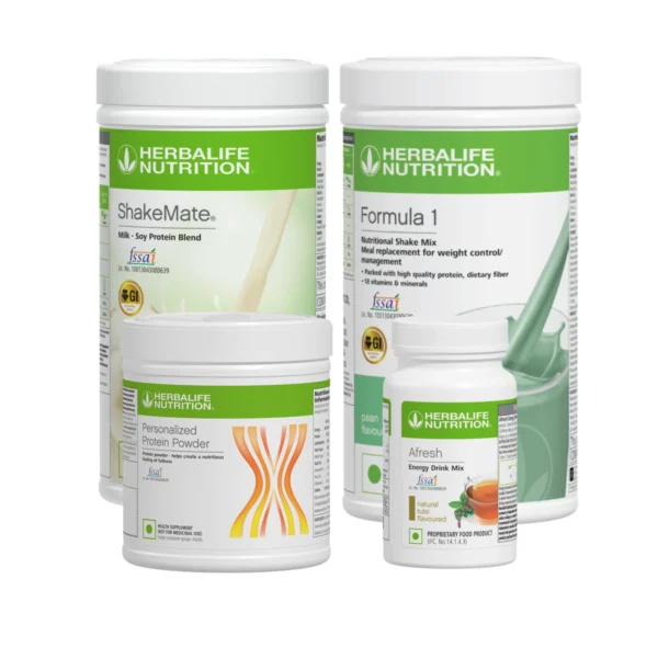 Herbalife Formula 1 Paan Nutritional Shake, Shakemate, 200g Protein Powder, and Afresh Wellness Pack